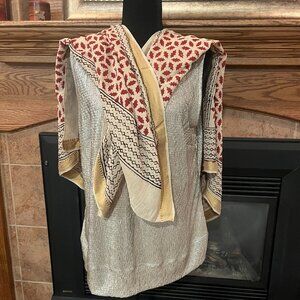 Lovely Gold tank with beautiful scarf! XL